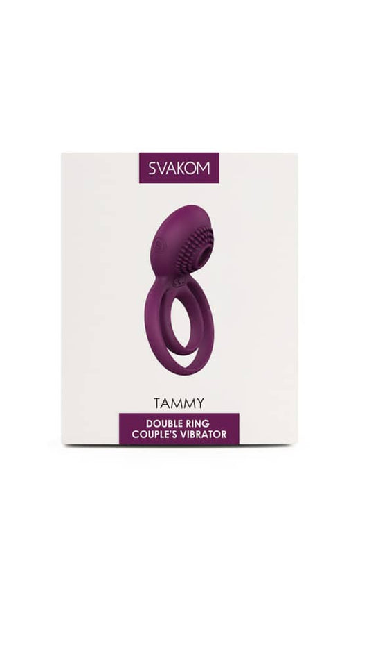 Tammy - Inel cu vibrații pentru penis, mov