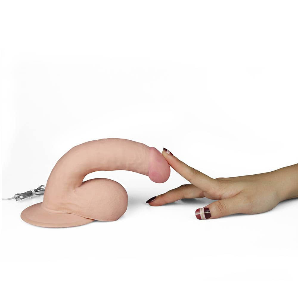The Ultra Soft Dude - Dildo realist cu vibrații, 17 cm - detaliu 6
