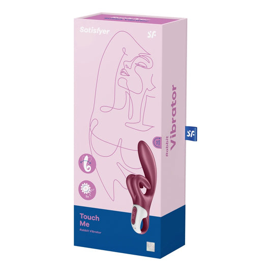 Touch me red - Vibrator cu Dubla Stimulare, Clitoris si Punct G, 22x4.1 cm