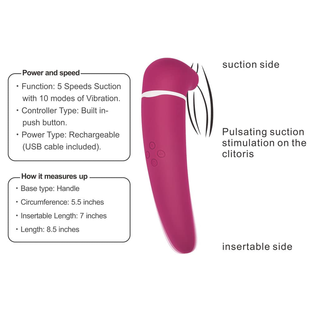 Toyz4Partner Premium Vacuum Suction - Stimulator Clitoris, 21,6x4,5 cm - detaliu 2