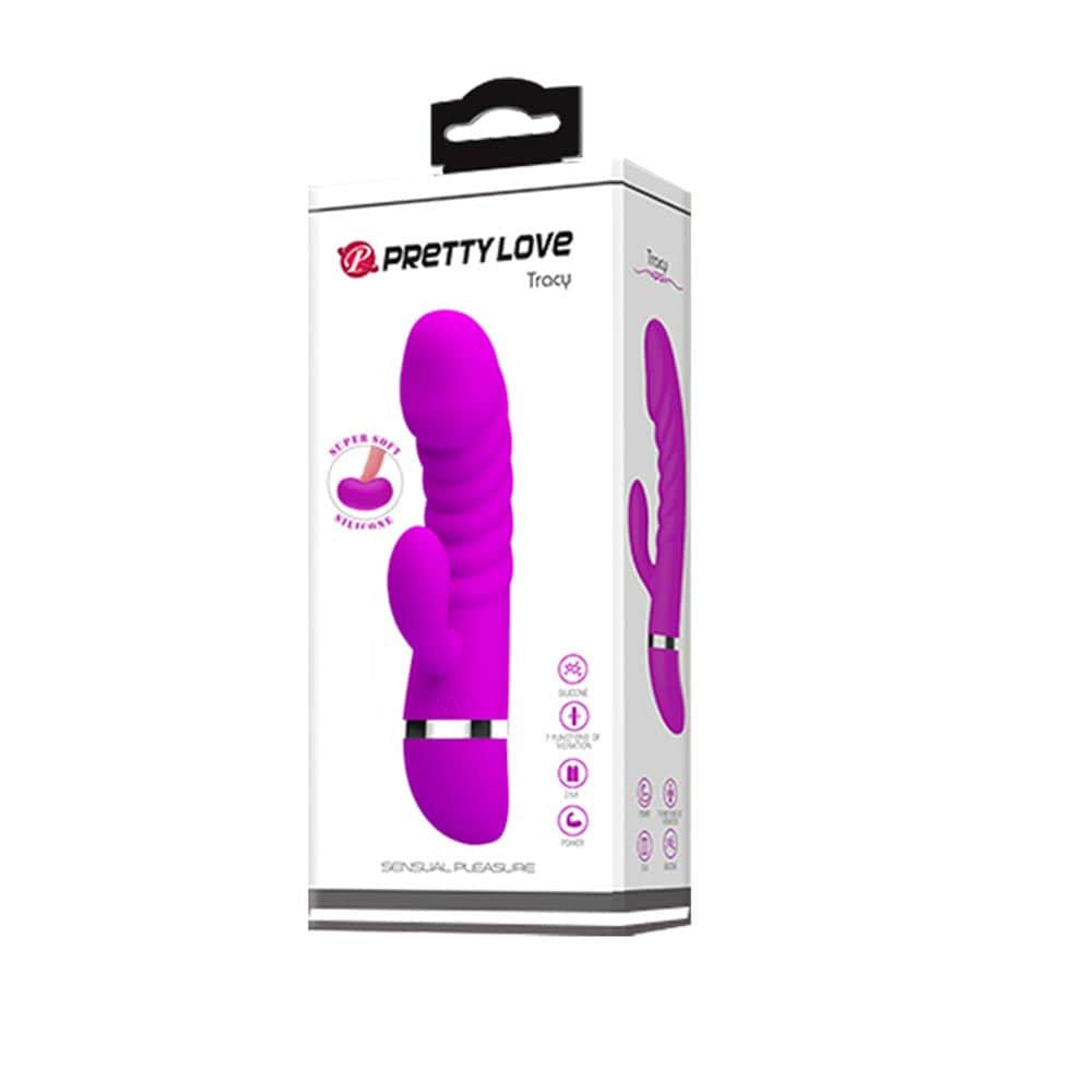 Tracy - Vibrator iepuraș, mov, 18.8 cm - detaliu 1