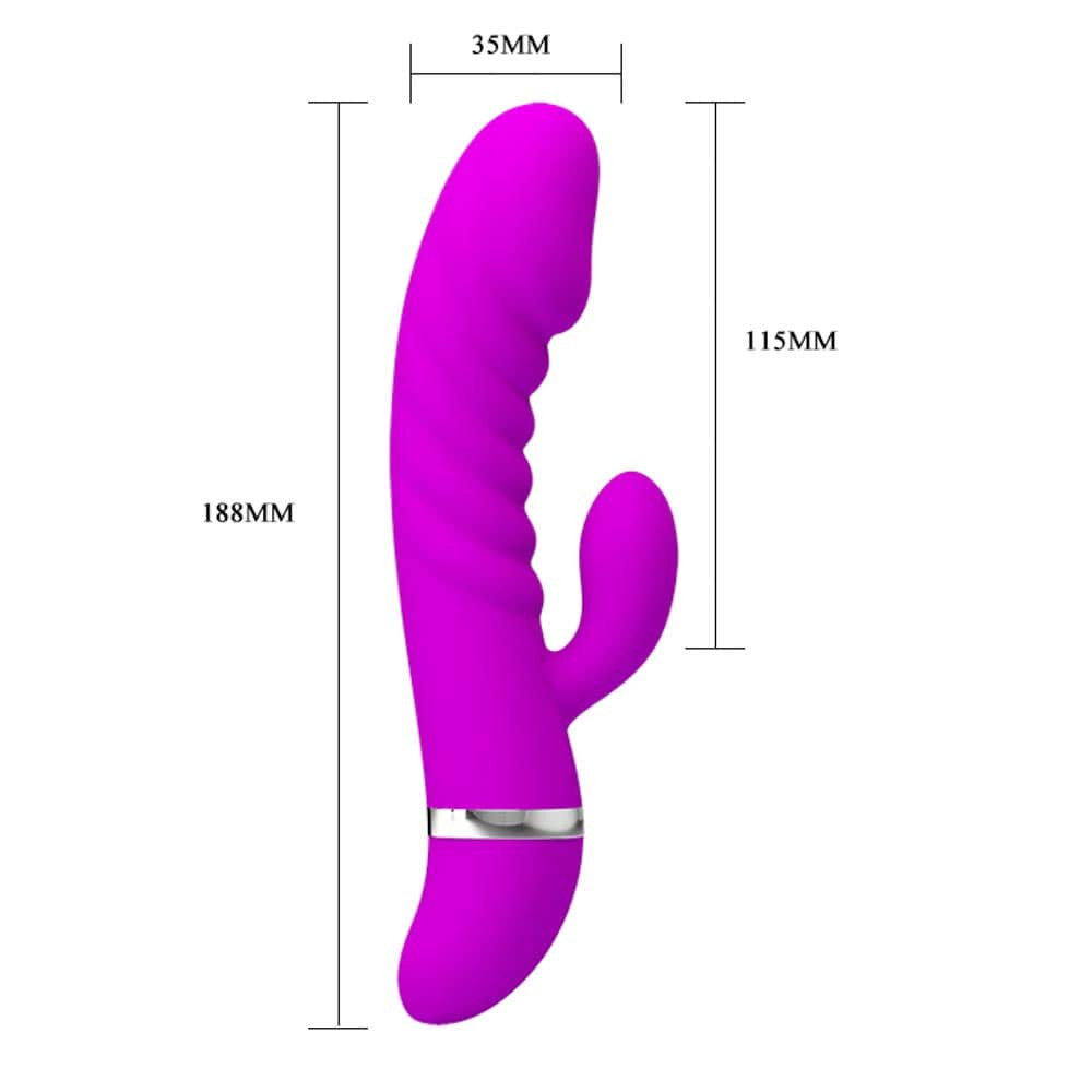 Tracy - Vibrator iepuraș, mov, 18.8 cm - detaliu 4