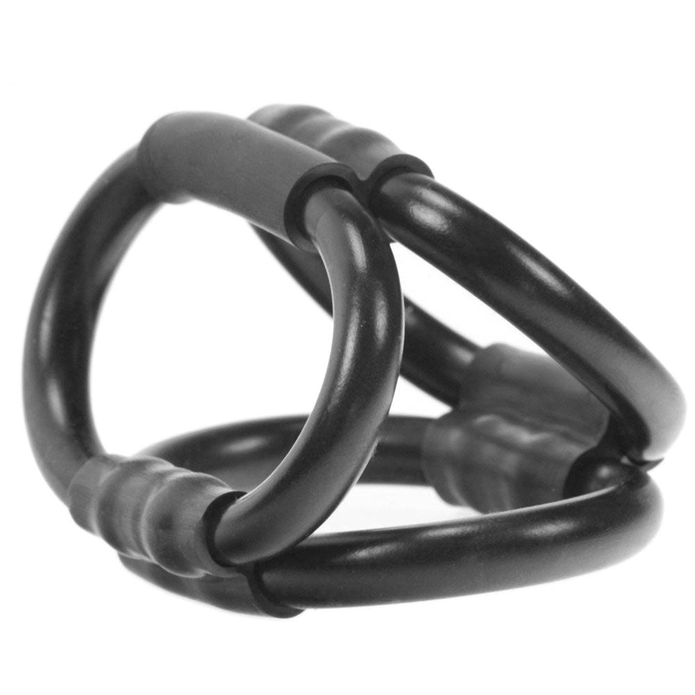 Tri Ring - Inel de silicon pentru penis cu trei ieșiri