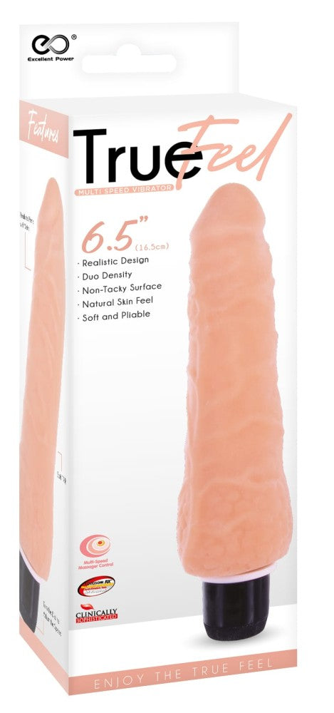 True Feel 6.5" - Vibrator Realistic cu Viteze Multiple, 16.5x4.1 cm