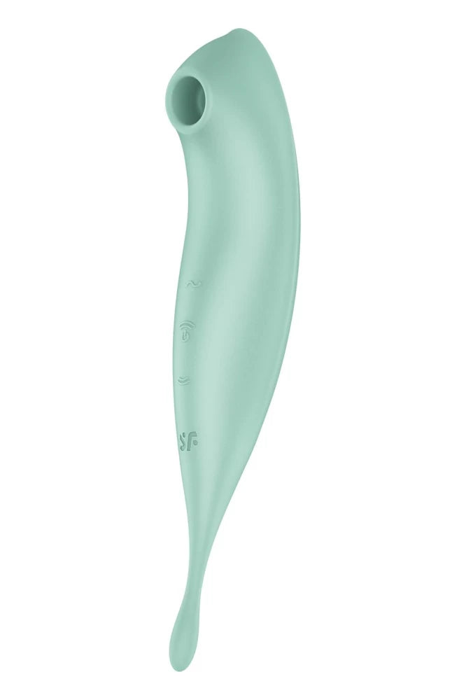 Twirling Pro - Stimulator clitoris, verde, 20 cm - detaliu 1