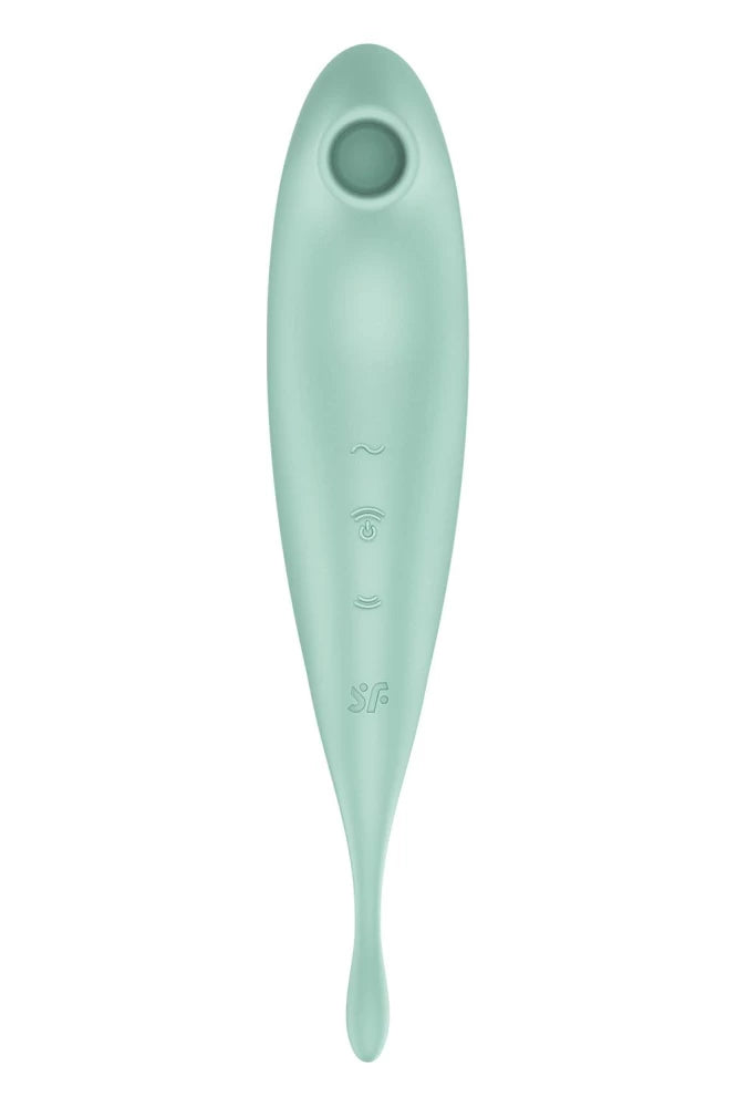 Twirling Pro - Stimulator clitoris, verde, 20 cm - detaliu 2