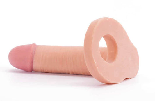 Ultra Soft Double 1 - Strap-on realist, flesh, 14.8 cm - detaliu 1