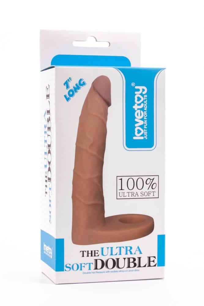 Ultra Soft Double 3 - Strap-on realist, flesh, 16 cm
