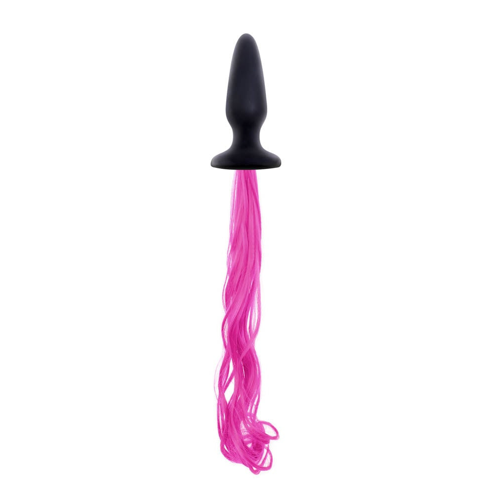 Unicorn Tails Pink - Dop Anal din Silicon, 10,5 cm - detaliu 1