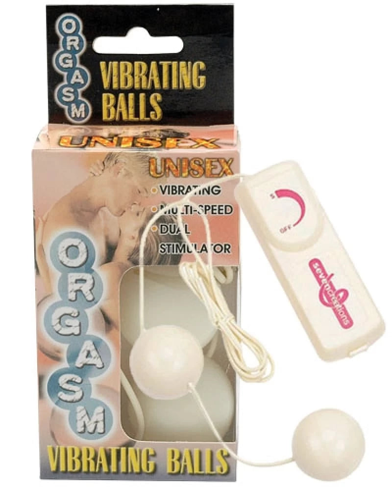 Vibrating Balls - Bile Kegel, alb, 8.5 cm - detaliu 1