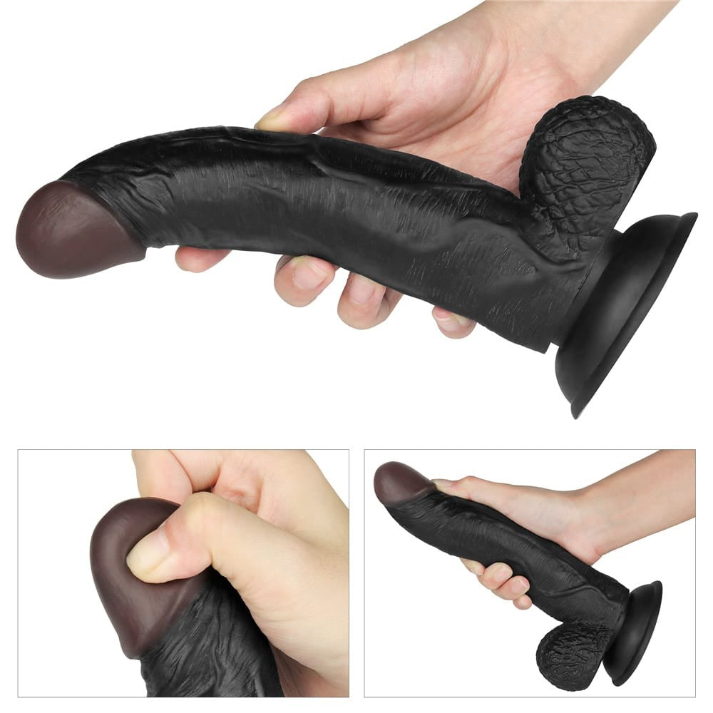 Vibrating Strapon - Set dildo cu vibrații și strap-on, 21.5 cm - detaliu 17