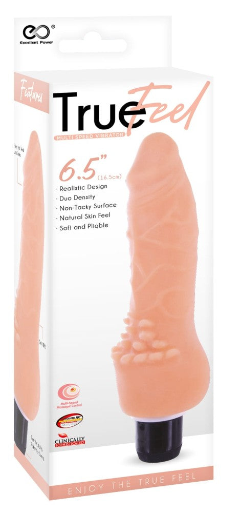 Vibrator din TPR True Feel 6.5" III, 16.5x4 cm