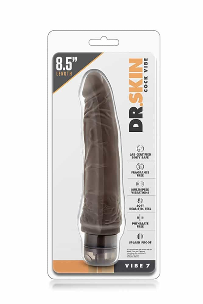 Vibrator Dr. Skin Cock Vibe 7 Chocolate 21.5x3.8 cm