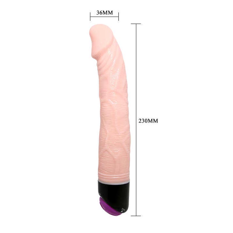 Vibrator Realistic Lifelike Penis Flesh, 23x3.6 cm