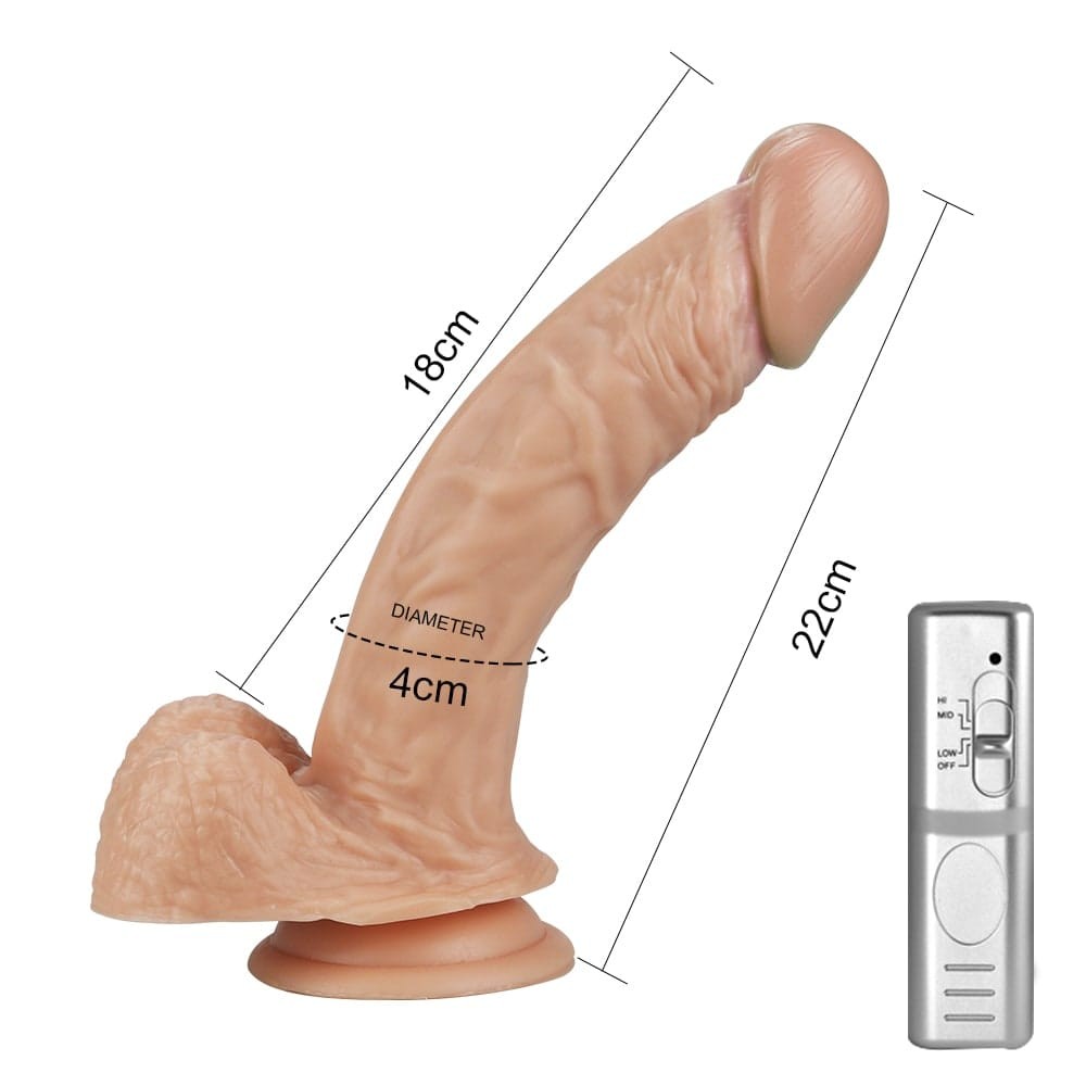 Vibrator Realistic Real Extreme Vibrating Cock, 21x4.5 cm - detaliu 2