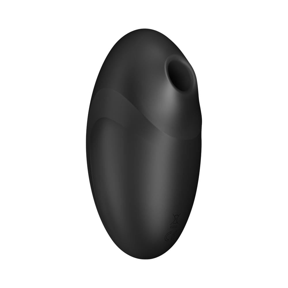 Vulva Lover 3 black - Stimulator Clitoris Rezistent la Apa, 10,5x6 cm