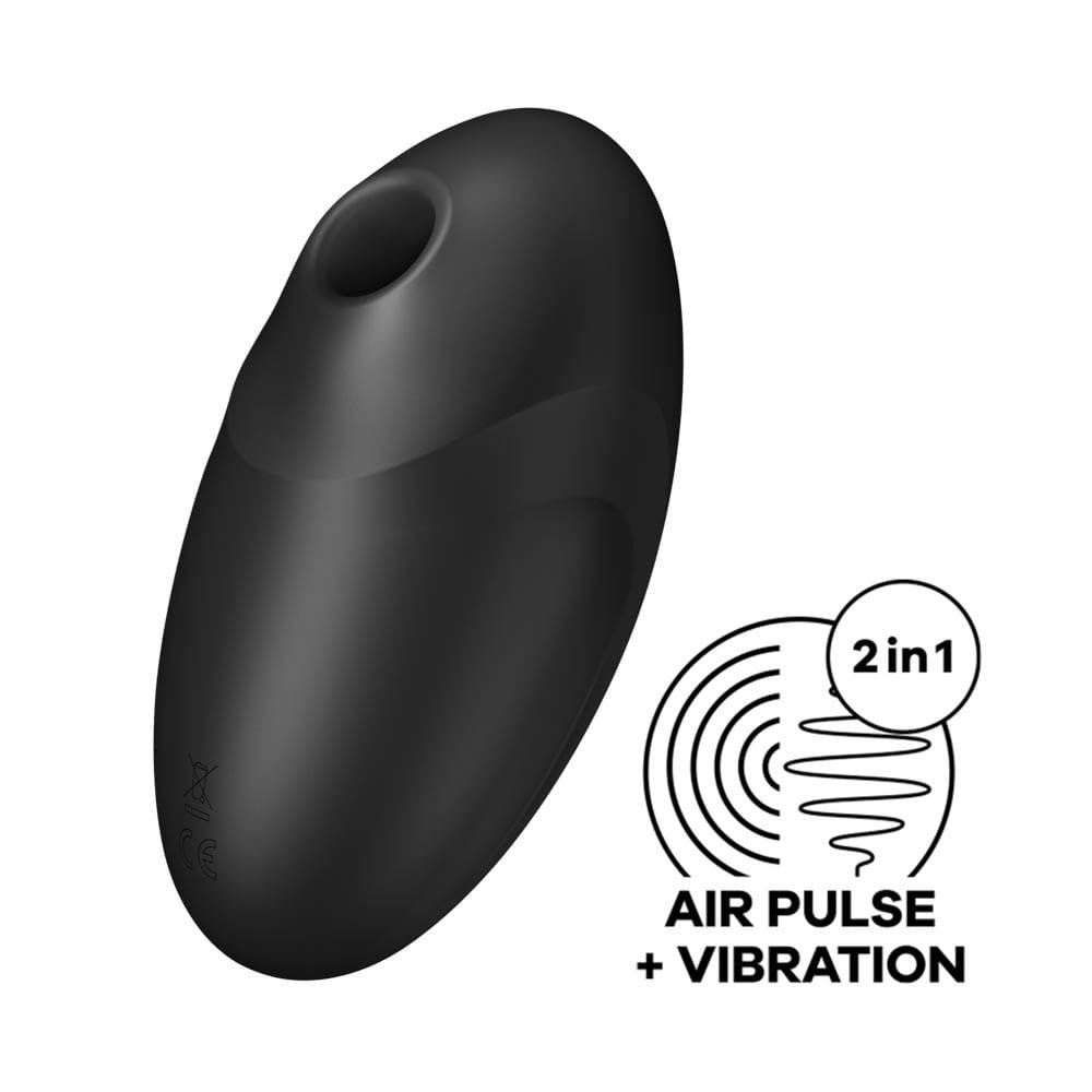 Vulva Lover 3 black - Stimulator Clitoris Rezistent la Apa, 10,5x6 cm - detaliu 7