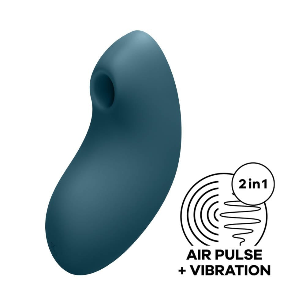 Vulva Lover Duo - Vibrator clitoris, albastru - detaliu 8