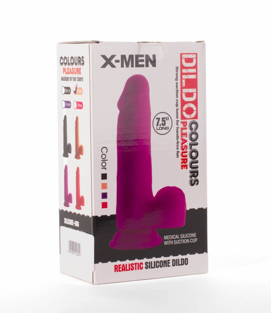 X-MEN 1 - Dildo realist, negru, 19 cm - detaliu 5