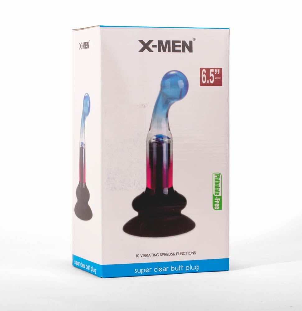 X-MEN 10 speeds Vibrating Gpot Plug 2 - Vibrator Anal, Reincarcabil, 14 cm - detaliu 5