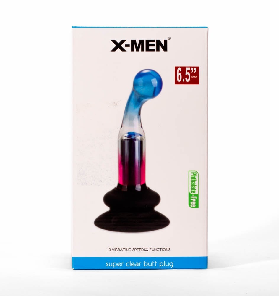 X-MEN 10 speeds Vibrating Gpot Plug 2 - Vibrator Anal, Reincarcabil, 14 cm - detaliu 6