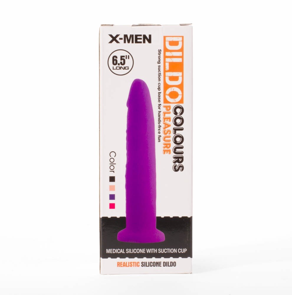 X-MEN Colours Pleasure - Dildo Realistic cu Ventuza, Silicon, 16,5 x 3,5 cm - detaliu 4