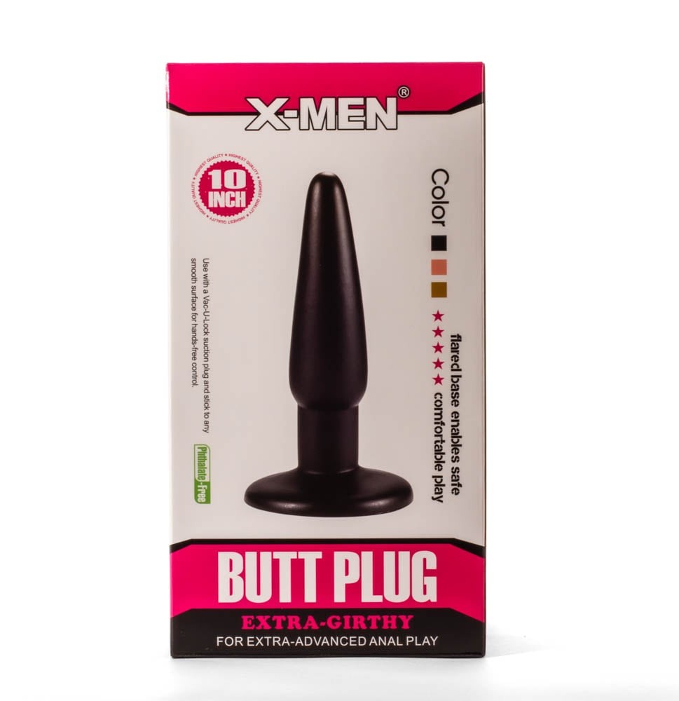 X-Men Extra Girthy 1 - Dop anal, negru, 26 cm - detaliu 2