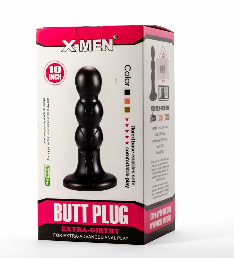 X-Men Extra Girthy 5 - Dop anal, negru, 26 cm - detaliu 7