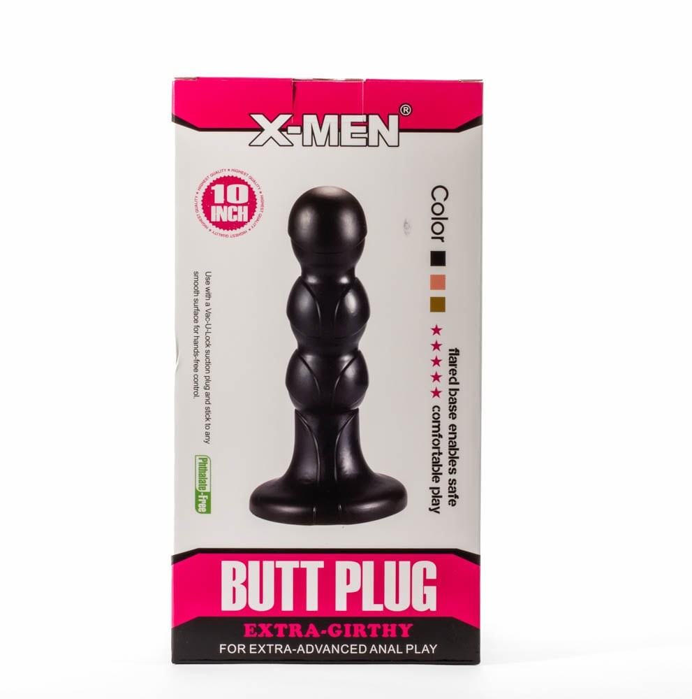 X-Men Extra Girthy 5 - Dop anal, negru, 26 cm - detaliu 8