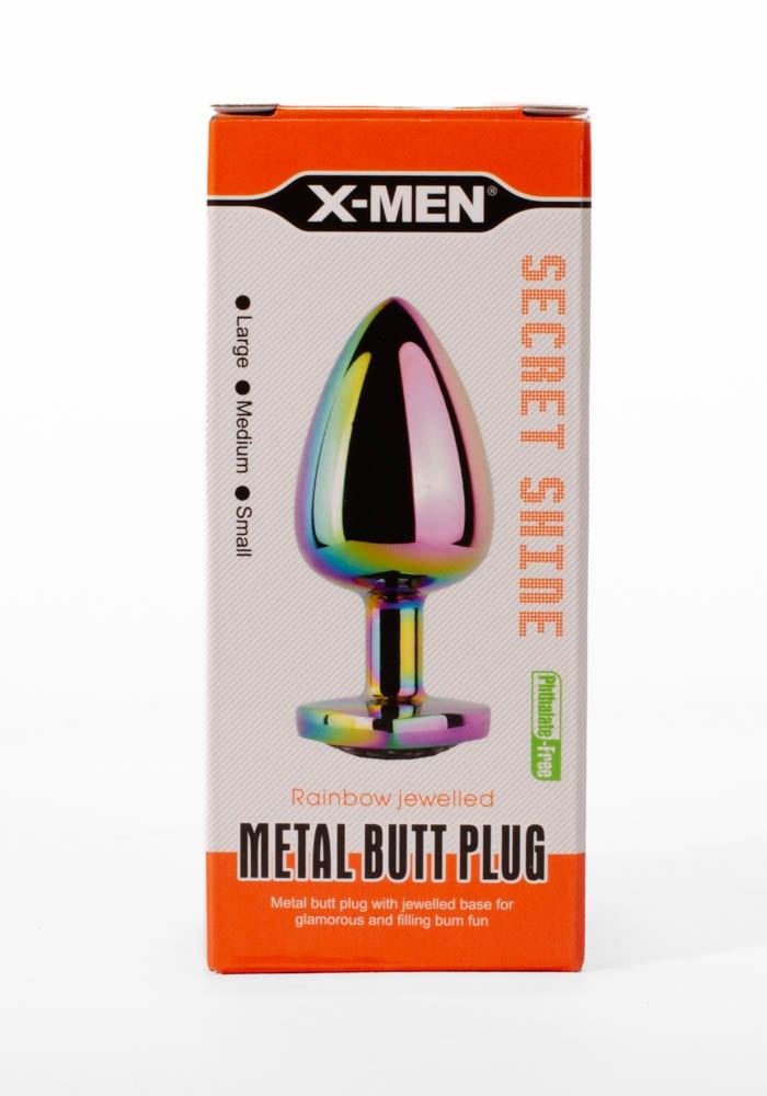 X-MEN Secret Shine L - Butt Plug de Metal cu Forma de Inima, 9,5 cm - detaliu 6