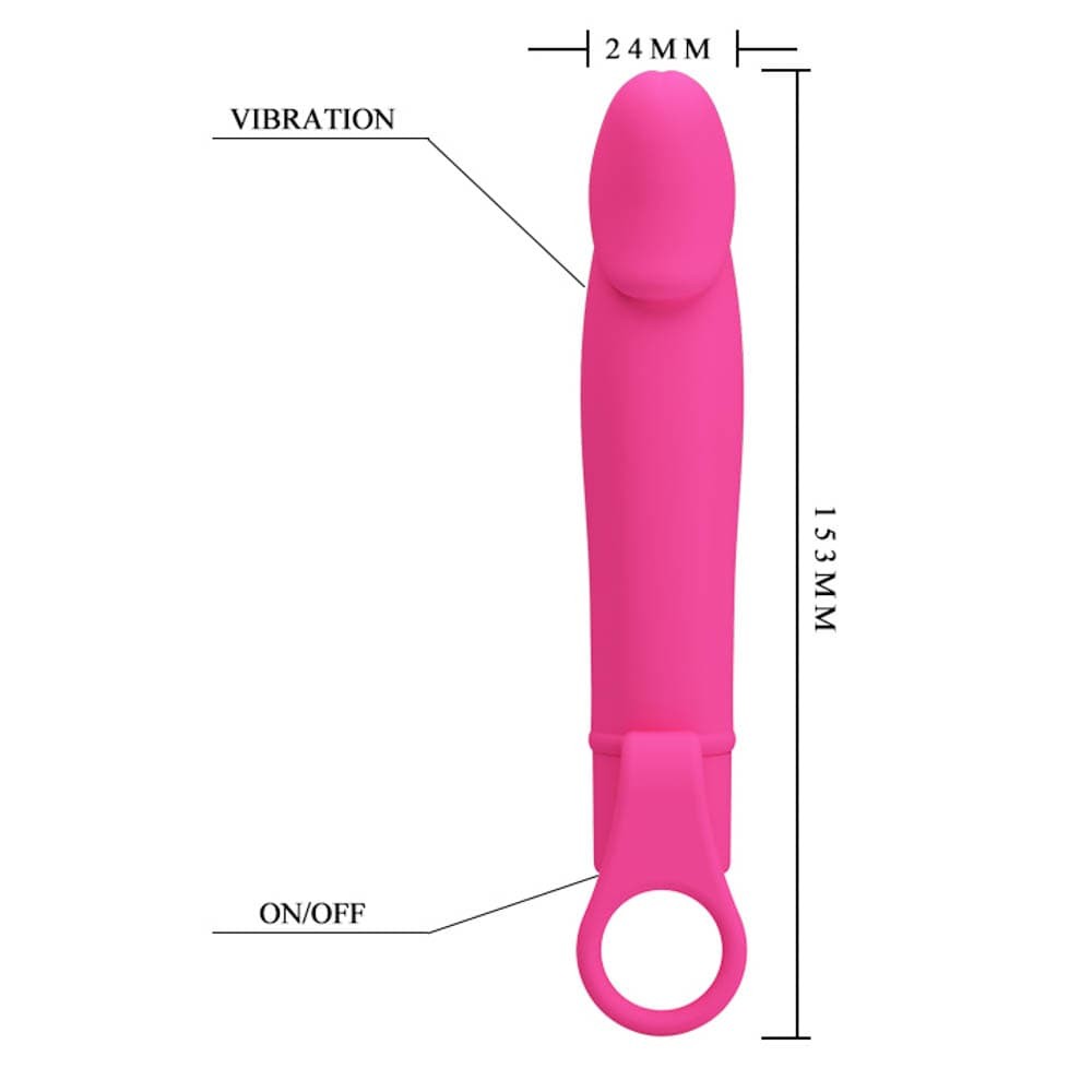 Xiucoatl - Vibrator clasic, roz, 15.3 cm - detaliu 3